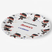 忍者スタイル子供の誕生日 ペーパープレート (アングル)