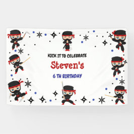 忍者スタイル子供の誕生日 横断幕