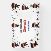 忍者スタイル子供の誕生日 横断幕 (縦)