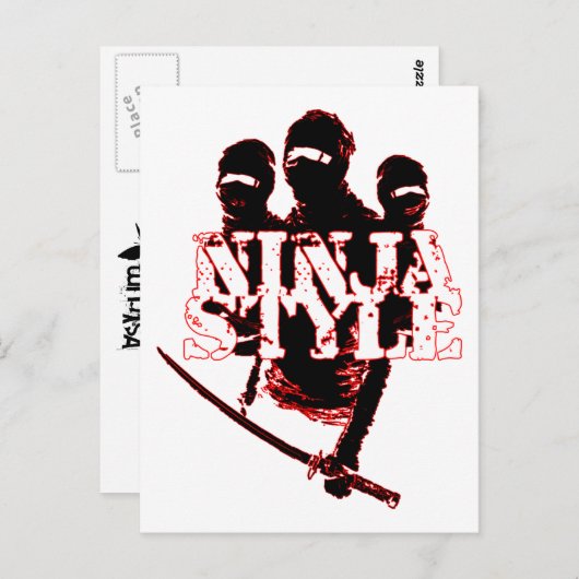 忍者スタイル: ポストカード (正面/裏面)