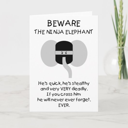 忍者ゾウ！ カード (正面)