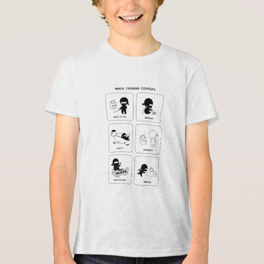 忍者トレーニングコース漫画漫画 トライブレンドTシャツ (正面)