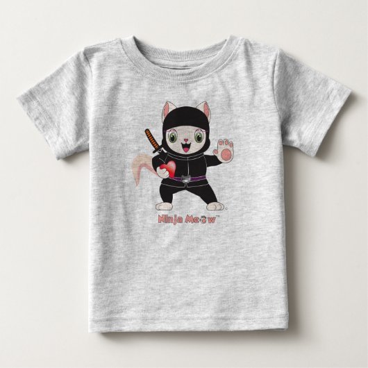 忍者ニャー™ ベビーTシャツ (正面)