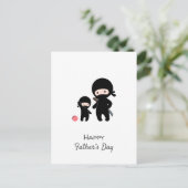 忍者パパとキッド葉書 ポストカード (スタンド正面)