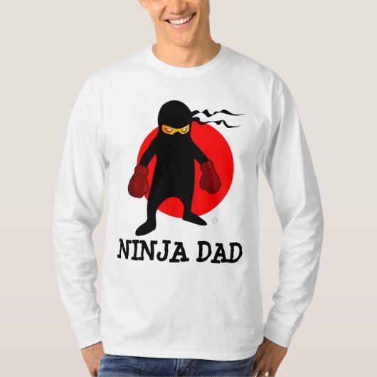 忍者パパTシャツファーザーズデイティー Tシャツ (正面)
