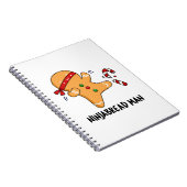 忍者パン・マン 面白いジンジャーブレッド・パン ノートブック (右側)