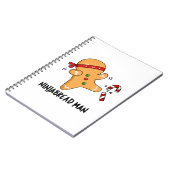 忍者パン・マン 面白いジンジャーブレッド・パン ノートブック (左側)