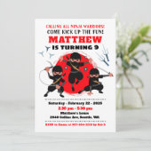 忍者パーティーの誕生日招待状、空手 招待状 (スタンド正面)