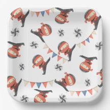 忍者パーティー紙プレート |忍者プレート