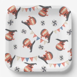 忍者パーティー紙プレート |忍者プレート ペーパープレート