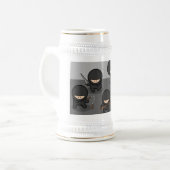 忍者ビールステイン- KItchyのギフト! ビールジョッキ (正面左)