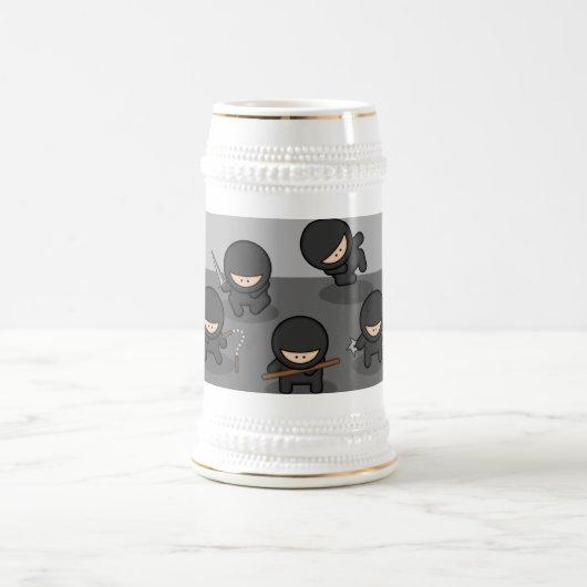 忍者ビールステイン- KItchyのギフト! ビールジョッキ (中央)