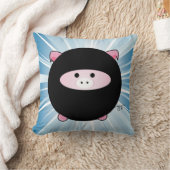 忍者ピグオンブルー クッション (ブランケット)