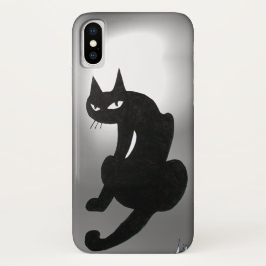 忍者ブラックキャットグレーホワイト Case-Mate iPhoneケース (裏面)