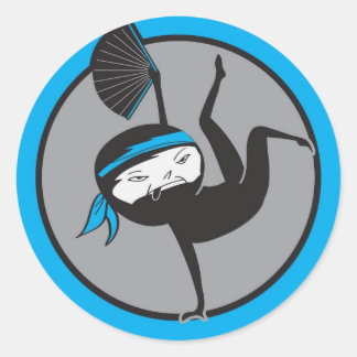 忍者ブルーベルトシール ラウンドシール