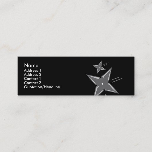 忍者プロファイルカード スキニー名刺 (正面)