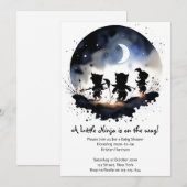 忍者ベビーシャワー 招待状 (正面/裏面)