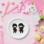 忍者ペア、少年と少女 ペーパープレート (パーティー)