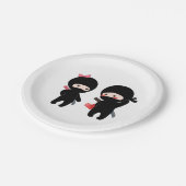 忍者ペア、少年と少女 ペーパープレート (アングル)