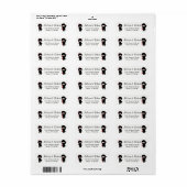 忍者ペア、少年と少女 ラベル (フルシート)