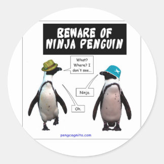 忍者ペンギン ラウンドシール