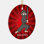 忍者ボーイデザインオーナメント セラミックオーナメント (右)