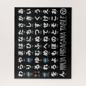 忍者ボーイ日本のひらがなテーブル ジグソーパズル (縦)