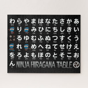 忍者ボーイ日本のひらがなテーブル ジグソーパズル
