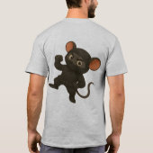 忍者マウスTシャツ | 漫画おもしろい武術アーツD Tシャツ (裏面)
