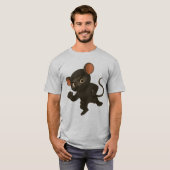 忍者マウスTシャツ | 漫画おもしろい武術アーツD Tシャツ (正面フル)
