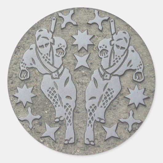 忍者マンホール ラウンドシール (正面)