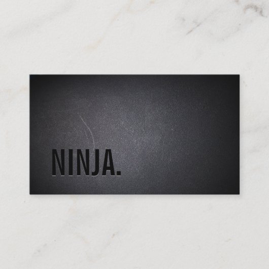 忍者ミニマルはっきりした文字プロフェッショナルダーク 名刺 (正面)