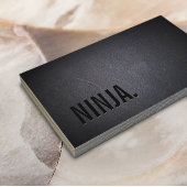 忍者ミニマルはっきりした文字プロフェッショナルダーク 名刺