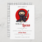 忍者モダンバースデーパーティー戦士 招待状 (正面/裏面)