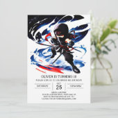 忍者モダン武術アーツ誕生日 招待状 (スタンド正面)