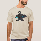 忍者モンキーオンガード – なし言葉 Tシャツ (正面)