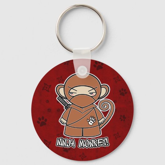 忍者モンキー！赤キーチェーン キーホルダー (正面)