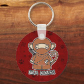 忍者モンキー！赤キーチェーン キーホルダー (正面)