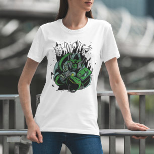 忍者ロボット日本のスタイルTシャツ設計 Tシャツ