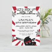 忍者侍戦士子供誕生日パーティー招待状 招待状 (スタンド正面)