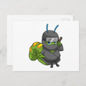 忍者剣を持つケータピラー ポストカード (正面/裏面)