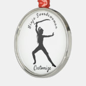 忍者剣術師シルエットサンダーコーブ メタルオーナメント (左)