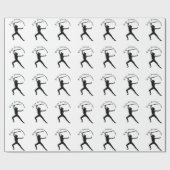 忍者剣術師シルエットサンダーコーブ ラッピングペーパー (フラット)