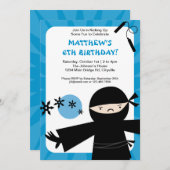 忍者力の青の招待状 招待状 (正面/裏面)