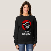 忍者動揺してキャットティーCat Meow Katana Catzi スウェットシャツ (正面フル)