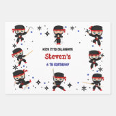 忍者子供の誕生日 ラッピングペーパーシート (正面)