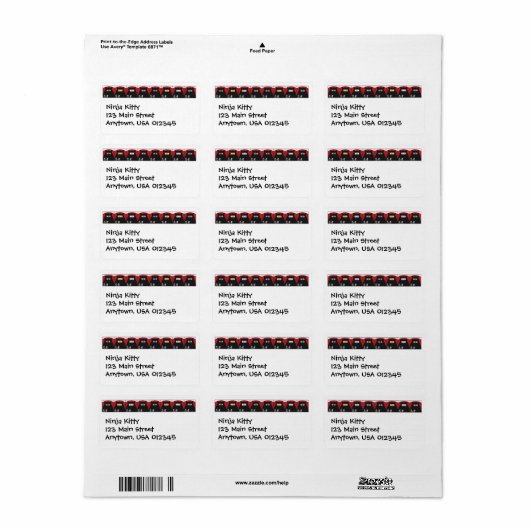 忍者子猫住所 シール (フルシート)