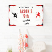 忍者少年の誕生日パーティーへようこそ 横断幕 (インサイチュ)