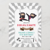 忍者少年少女合同誕生日招待状 招待状 (正面/裏面)