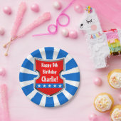 忍者愛国戦士ボーイズ子供の誕生日パーティー ペーパープレート (パーティー)